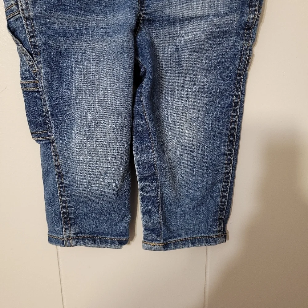 OshKosh B'gosh Denim Bib Dark Wash Overalls Size 12Months NWT